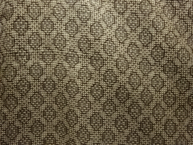 JAPANESE KIMONO / ANTIQUE KIMONO / SILK / DORO OSHIMA TSUMUGI / WOVEN ABSTRACT KIKKO